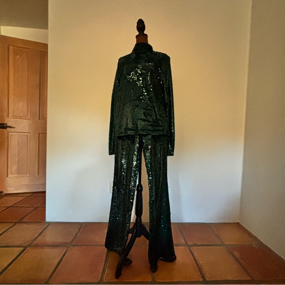 Zara Dark Green Sequin SET